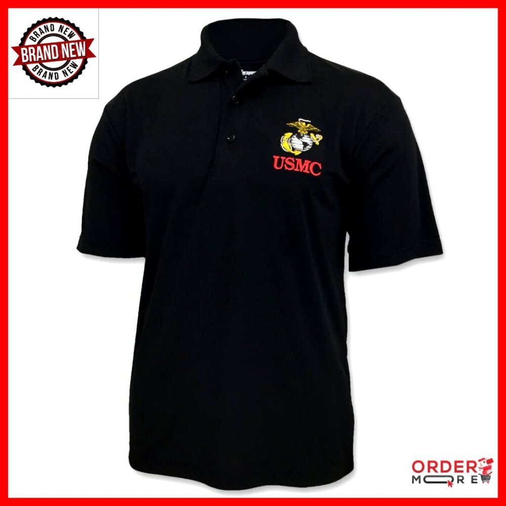 Men's Performance Polo Shirt, Embroidered Logo, Regular Fit, Short Sleeve - Picture 1 of 3